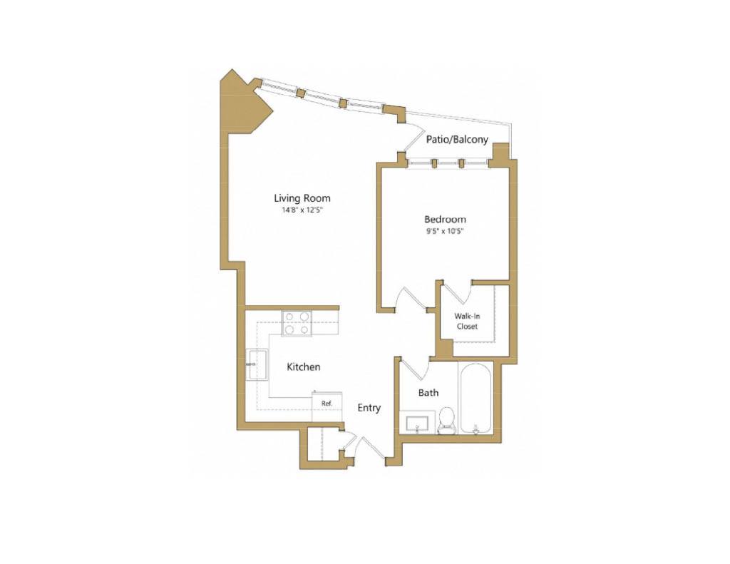 Floor plan layout diagram for Golden Gate